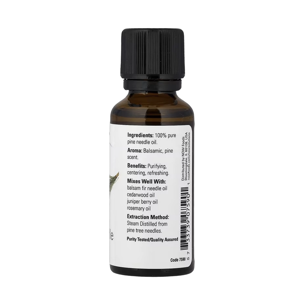 NOW Foods, 100% Pure, Essential Oils, Pine Needle, 1 fl oz, 30 ml