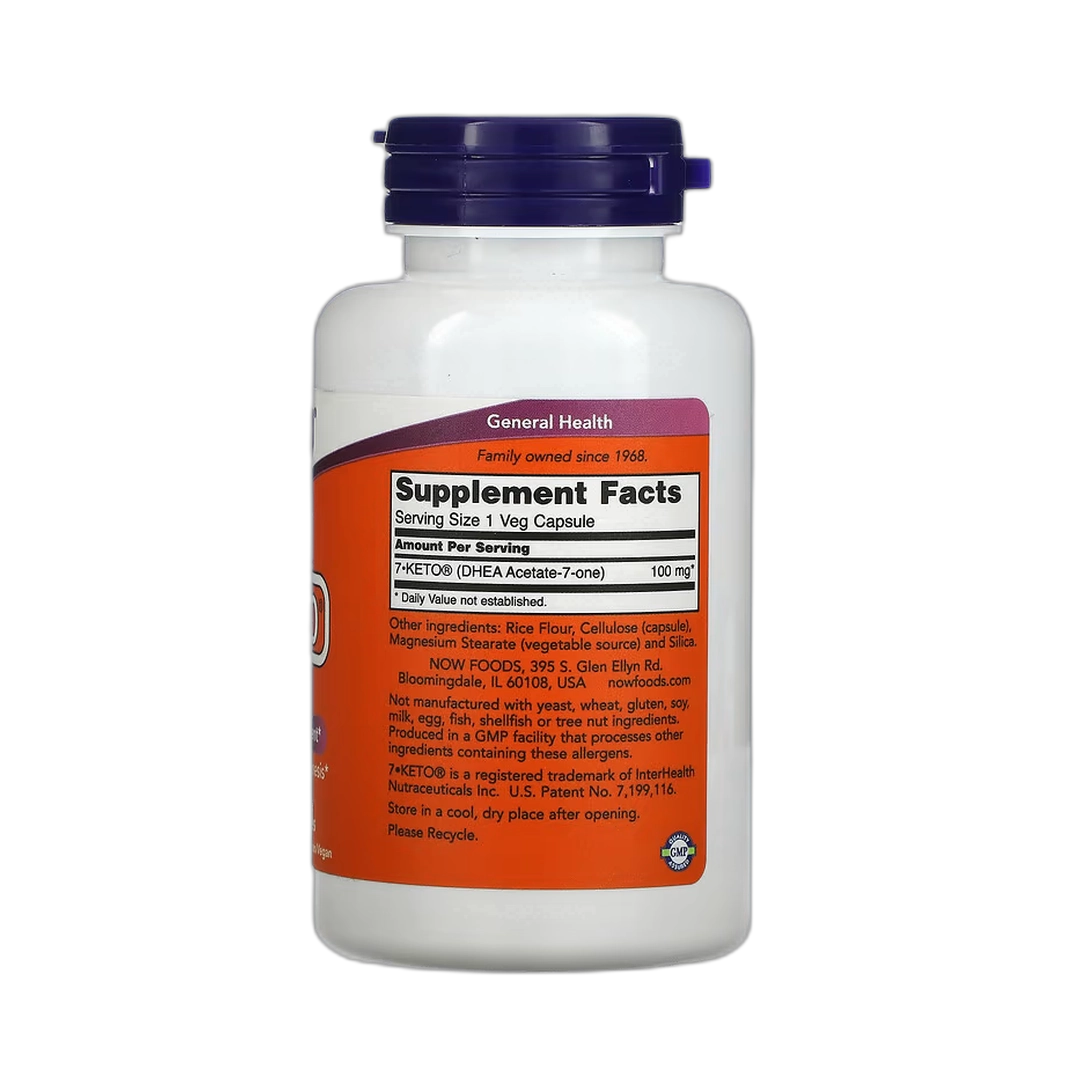 NOW Foods, 7-KETO, 100 mg, 120 Veg Capsules