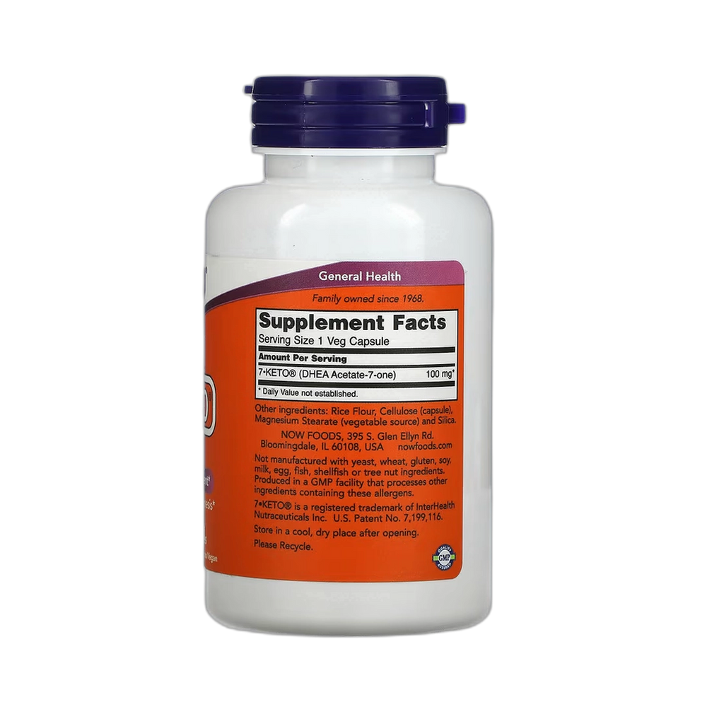 NOW Foods, 7-KETO, 100 mg, 120 Veg Capsules