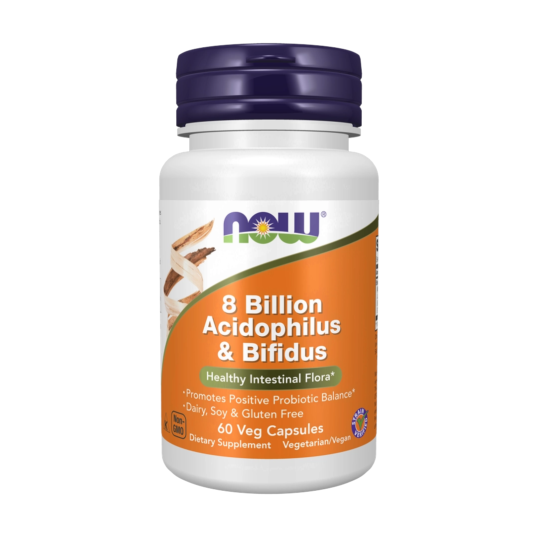 Now Foods, 8 Billion Acidophilus & Bifidus, 60 Veg Capsules