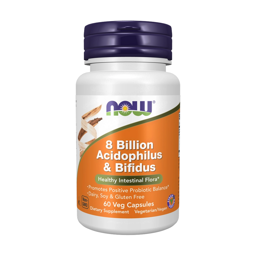 Now Foods, 8 Billion Acidophilus & Bifidus, 60 Veg Capsules