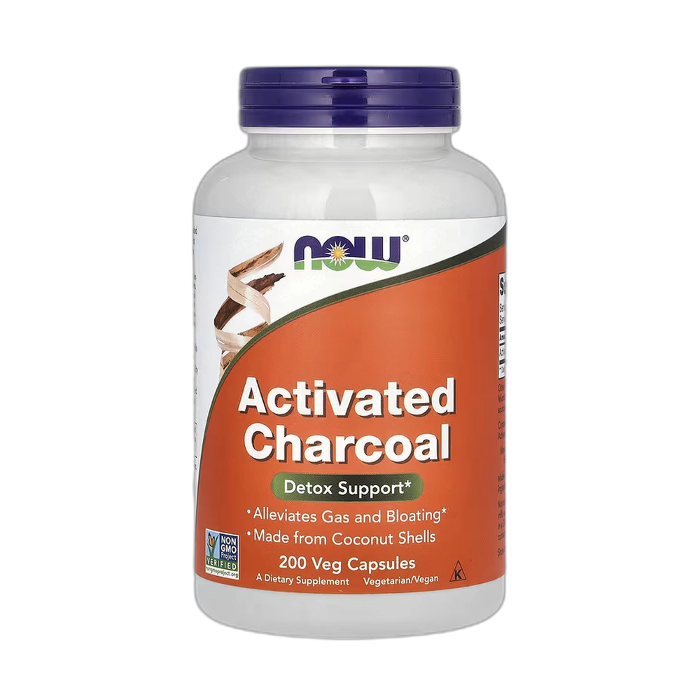 NOW Foods, Activated Charcoal, 200 Veg Capsules