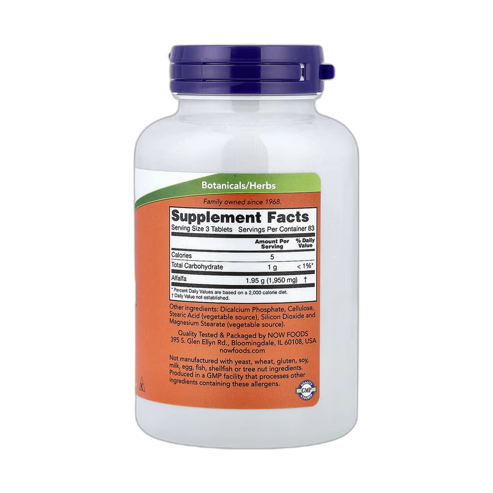 NOW Foods, Alfalfa, 650 mg, 250 Tablets