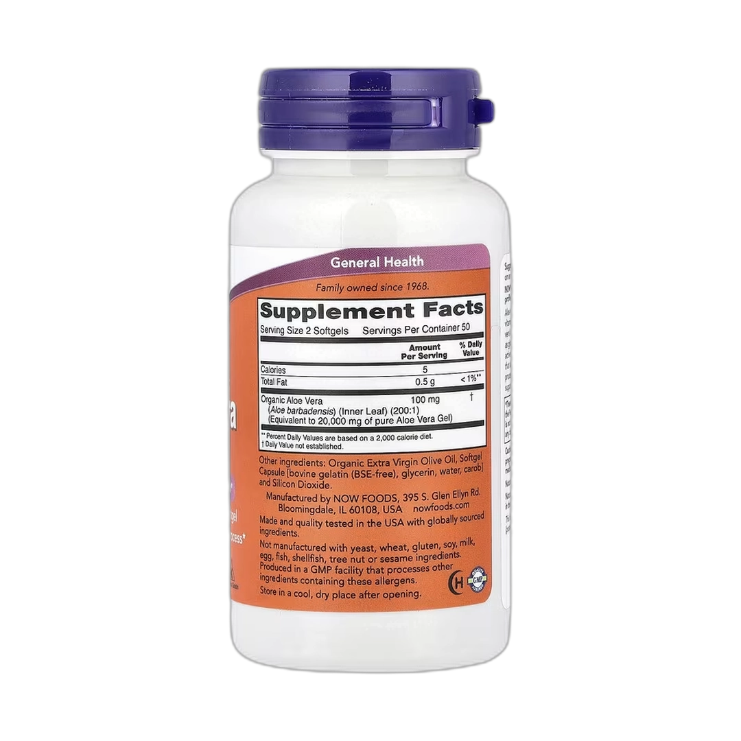 NOW Foods, Aloe Vera Gels, 100 Softgels
