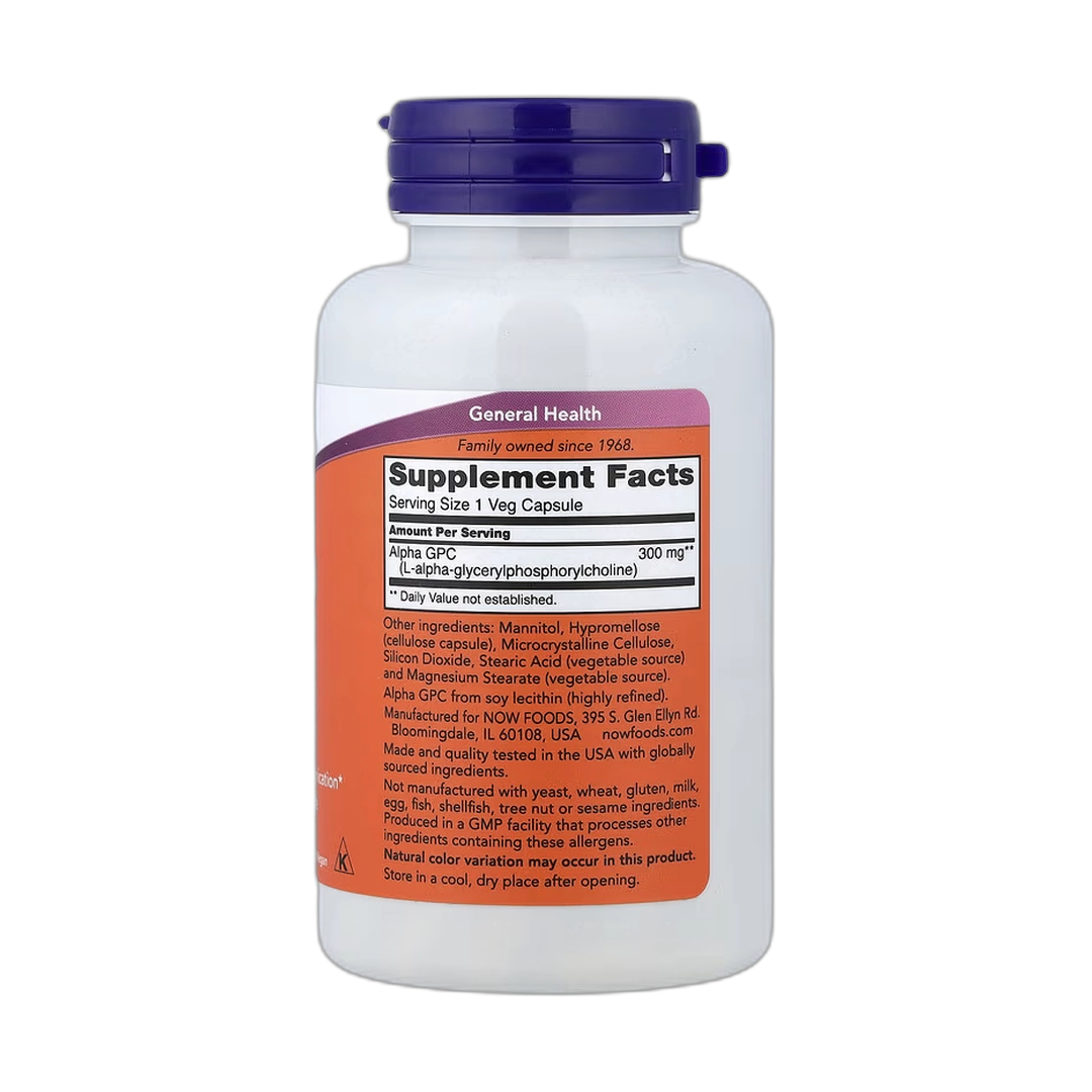NOW Foods, Alpha GPC, 300 mg, 60 Veg Capsules