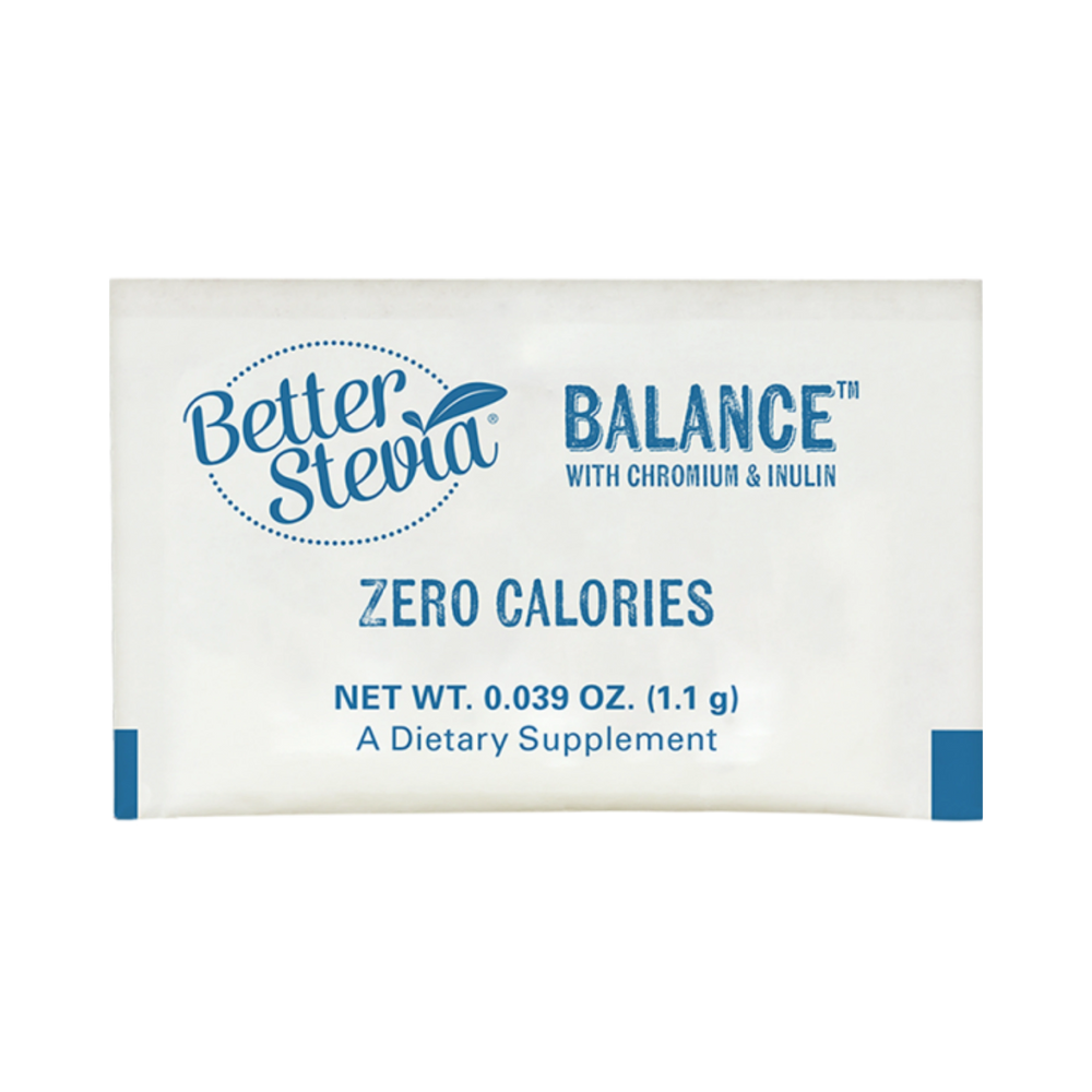 NOW Foods, Better Stevia, Balance with Chromium & Inulin, 100 Packets, 0.039 Oz