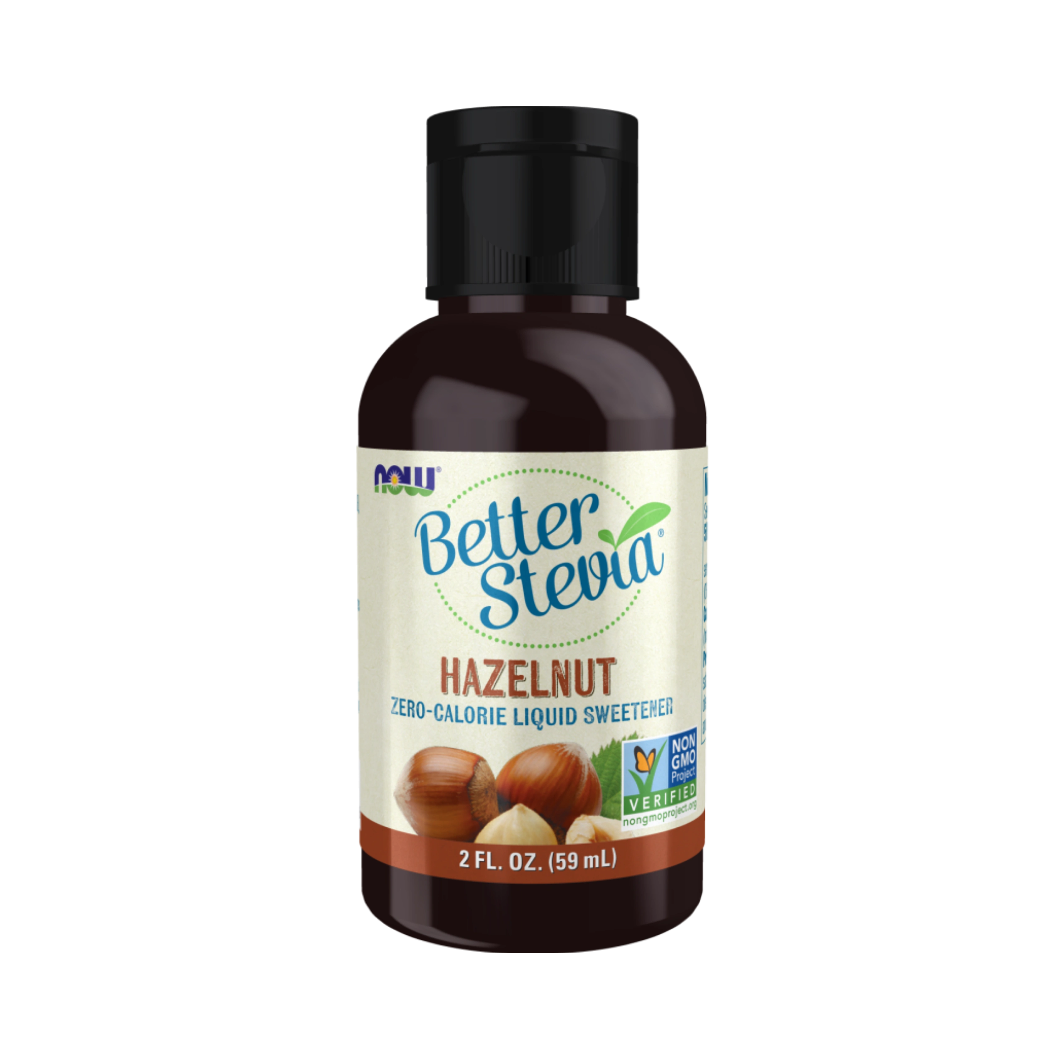 NOW Foods, Better Stevia, Zero-Calorie Liquid Sweetener, Hazelnut, 2 Fl Oz