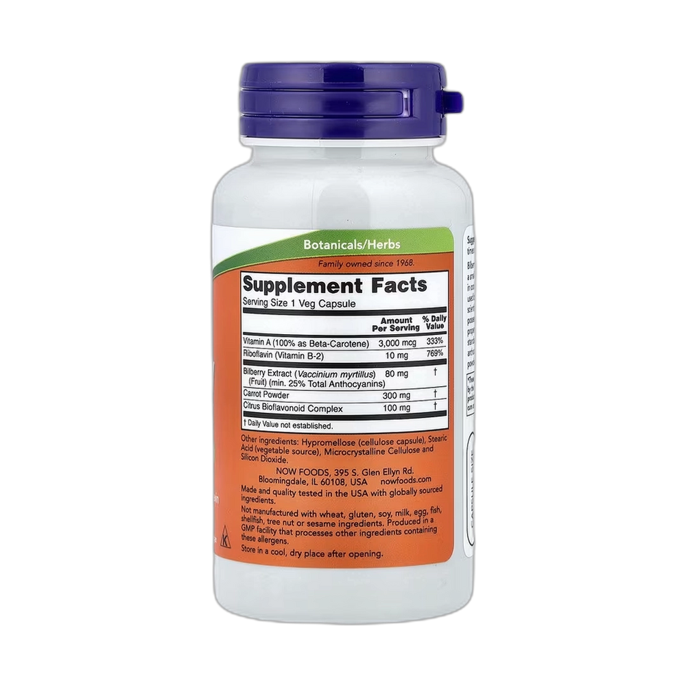 NOW Foods, Bilberry Complex, 100 Veg Capsules