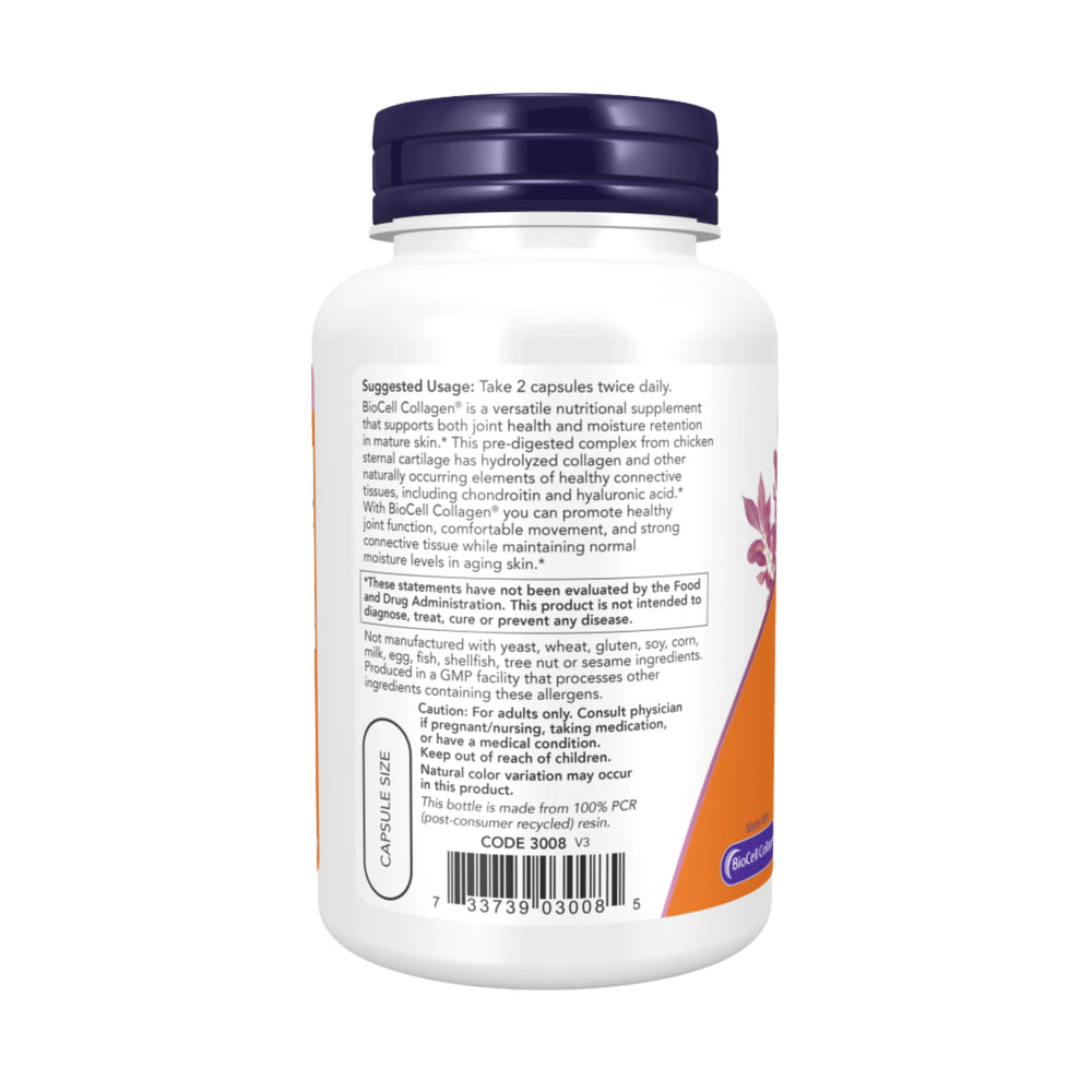 NOW Foods, BioCell Collagen, Hydrolyzed Type II, 120 Veg Capsules