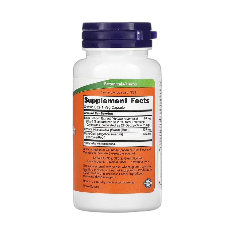 NOW Foods, Black Cohosh Root, 80 mg, 90 Veg Capsules