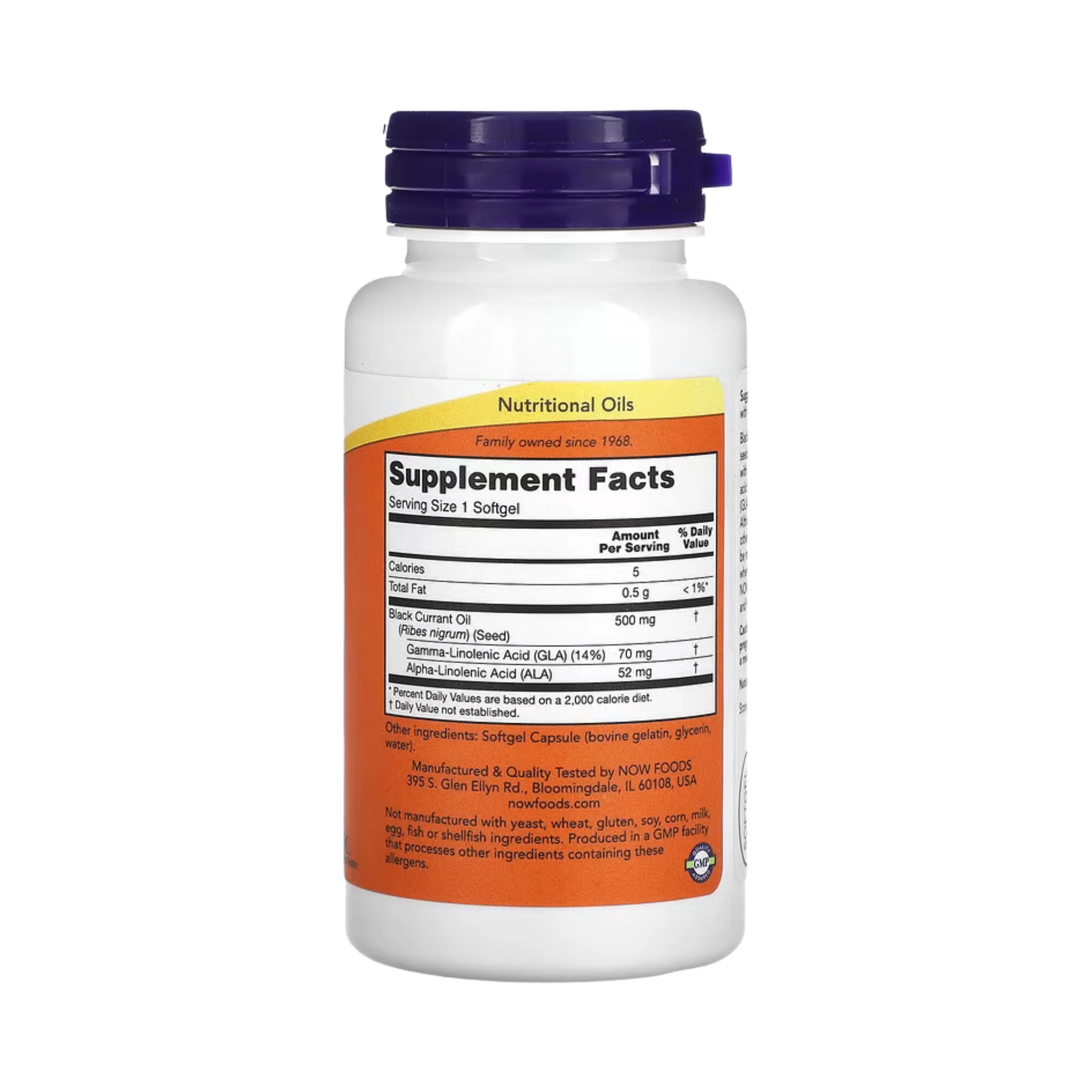NOW Foods, Black Currant Oil, 500 mg, 100 Softgels