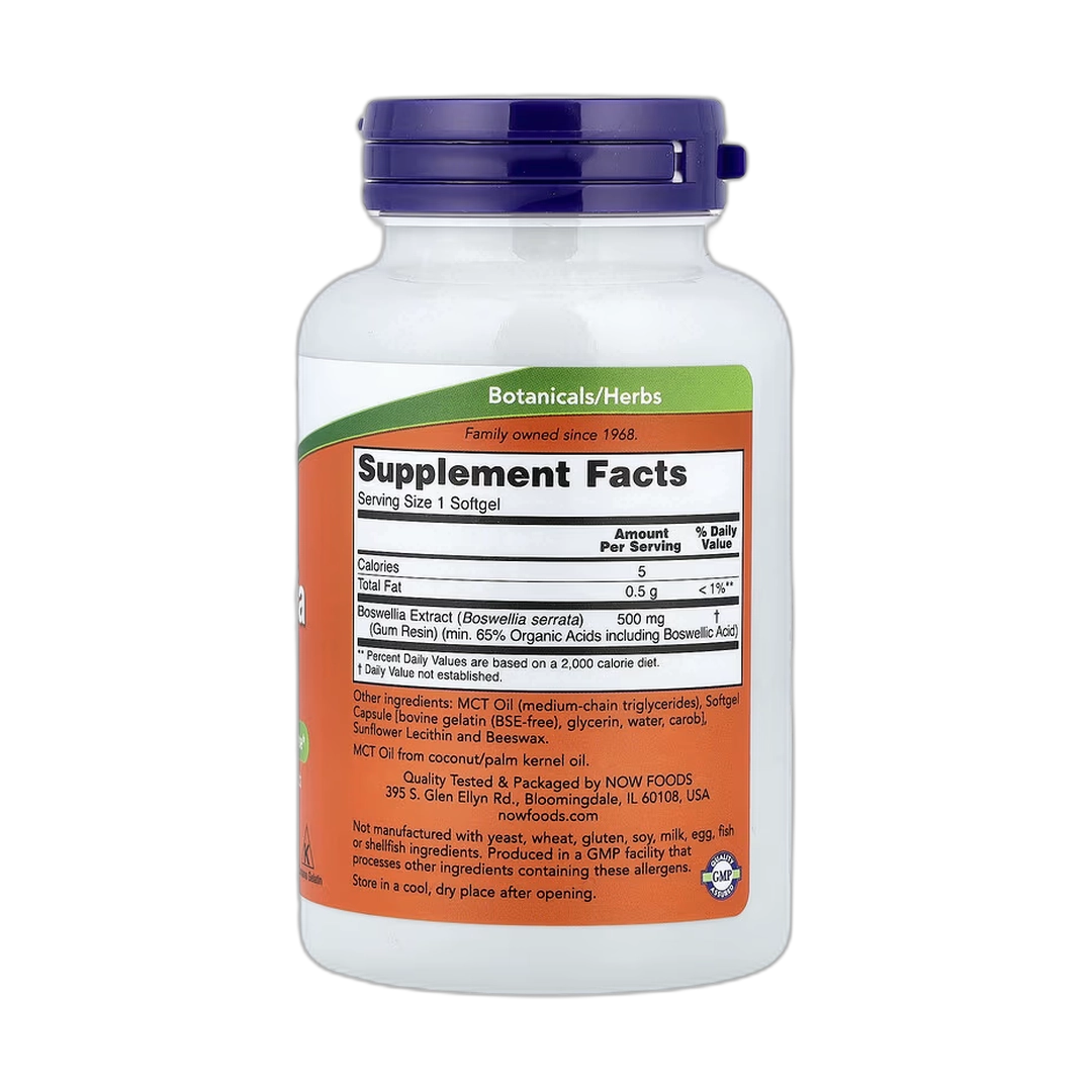 NOW Foods, Boswellia Extract, 500 mg, 90 Softgels