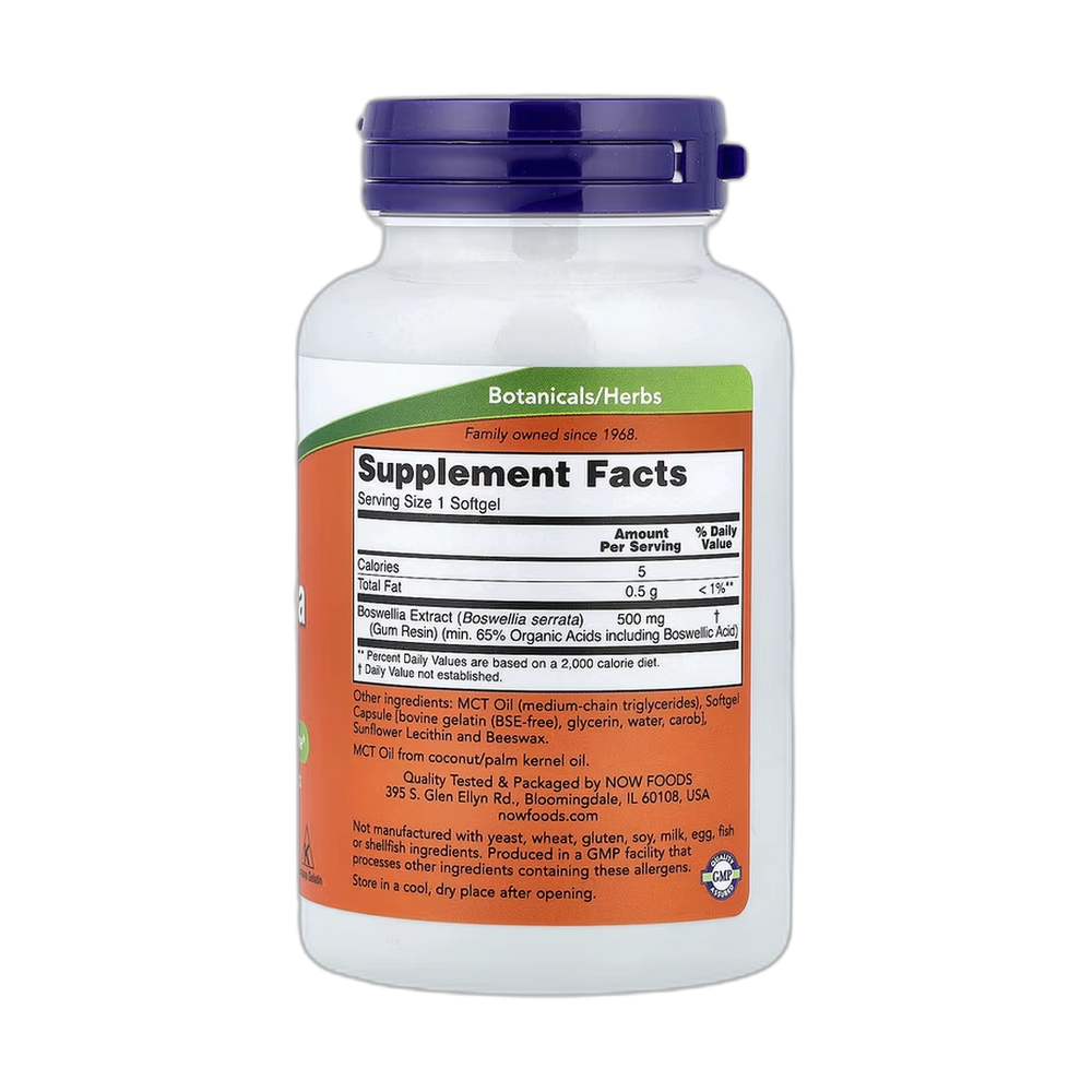 NOW Foods, Boswellia Extract, 500 mg, 90 Softgels