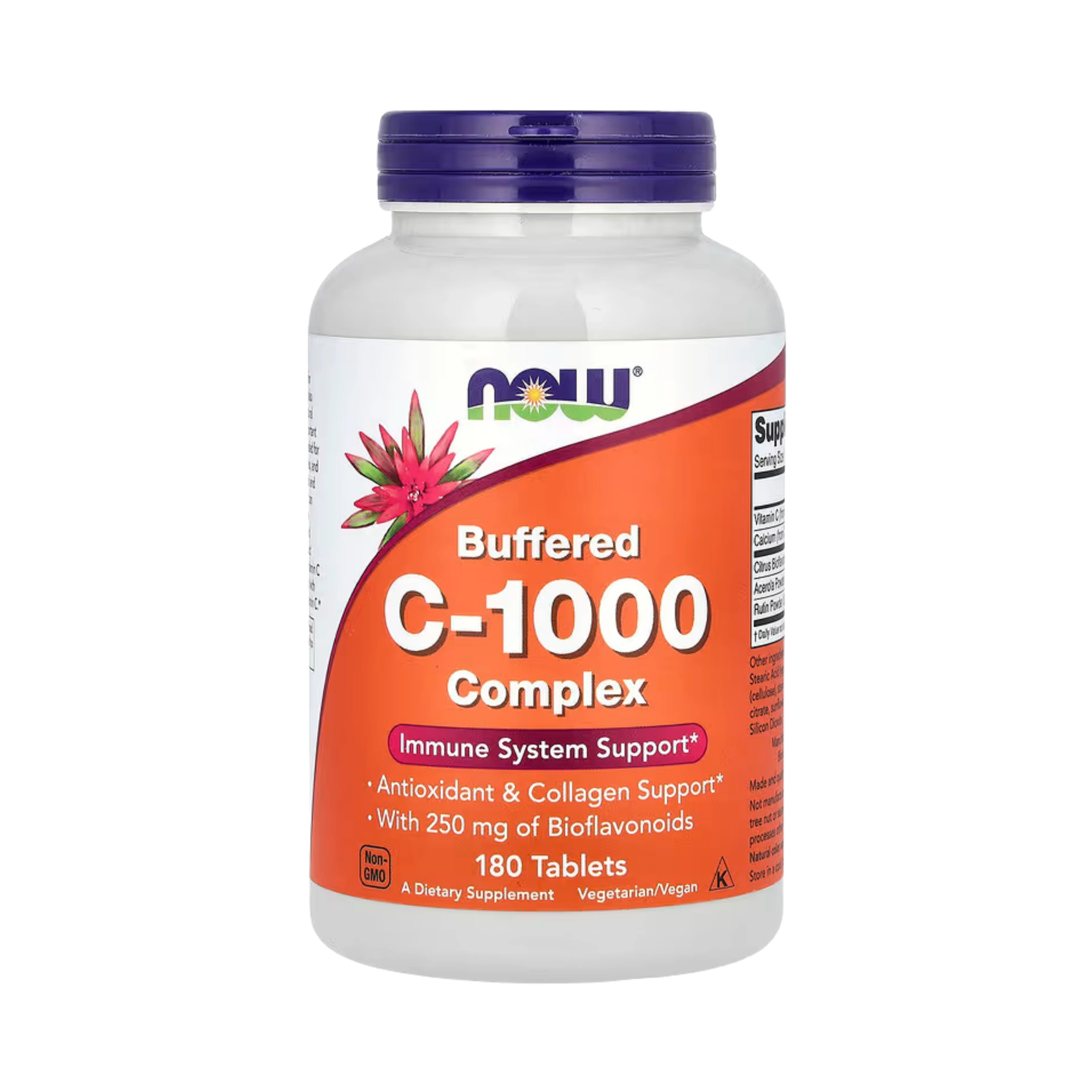 NOW Foods, Buffered C-1000 Complex, 180 Tablets
