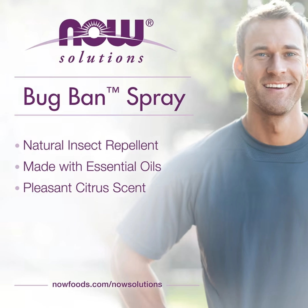 NOW Foods, Bug Ban, Plant-Powered Insect Repellent, Herbal Citrus, 4 fl oz, 118 ml