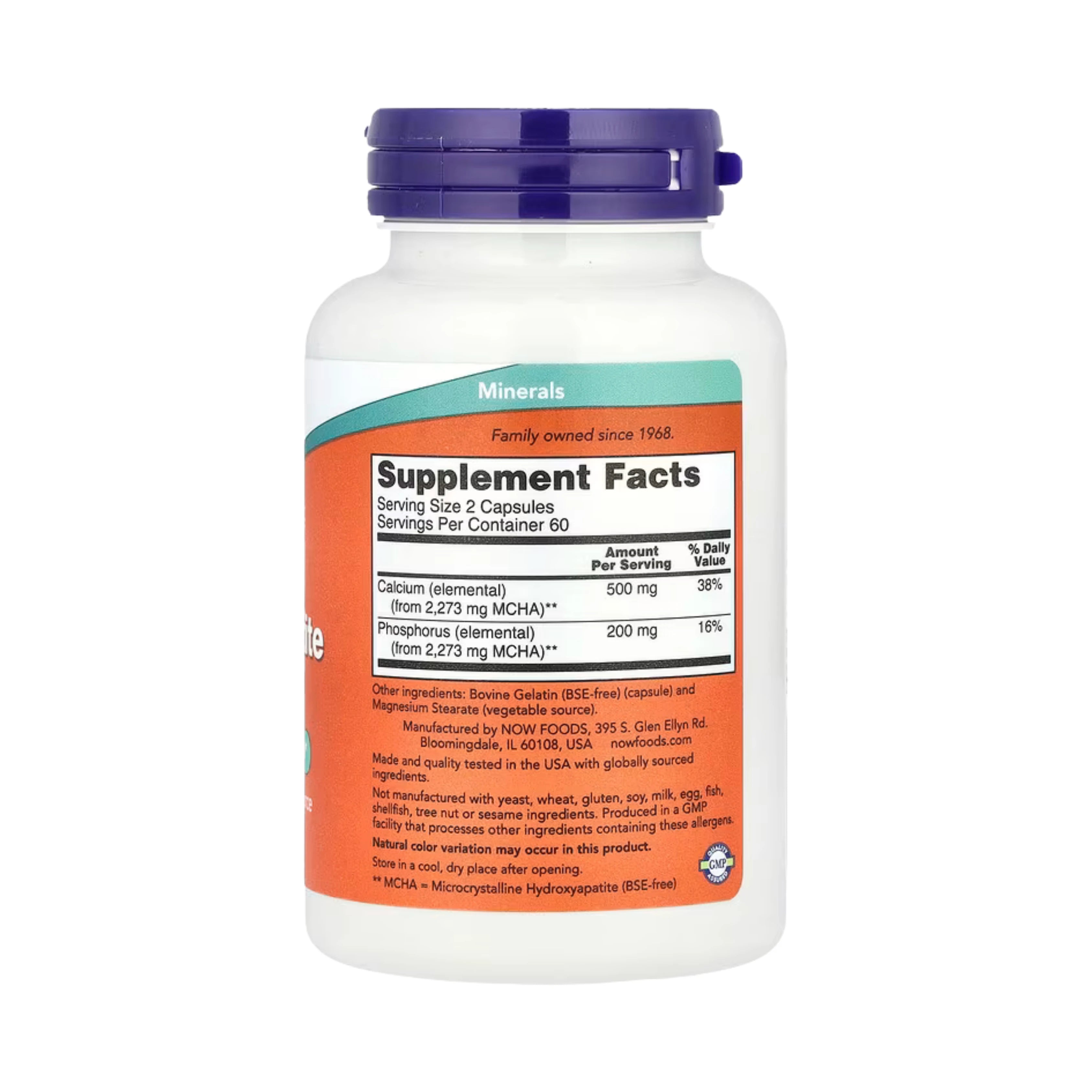 NOW Foods, Calcium Hydroxyapatite Caps, 120 Capsules
