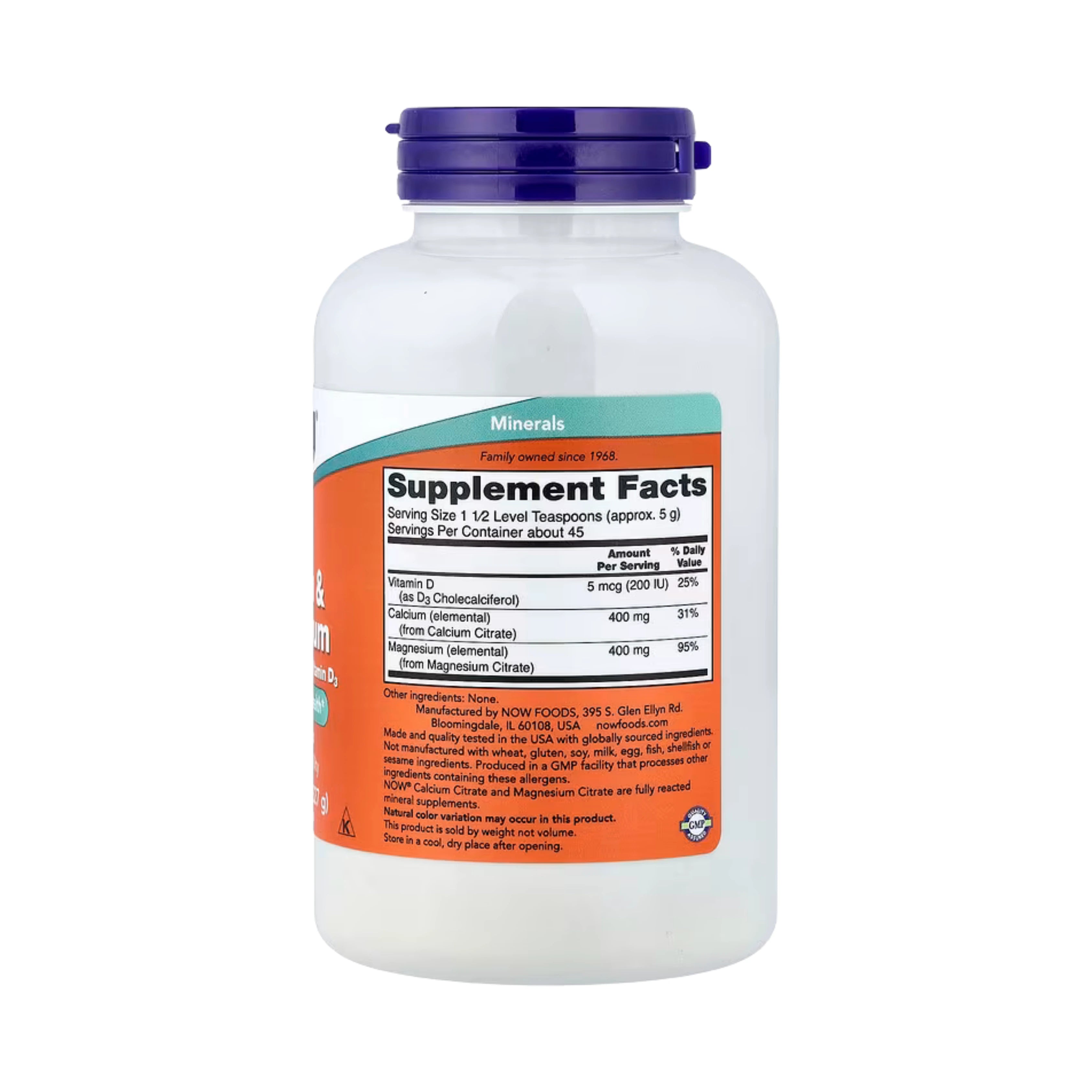 NOW Foods, Calcium & Magnesium With Vitamin D3, 8 oz, 227 g