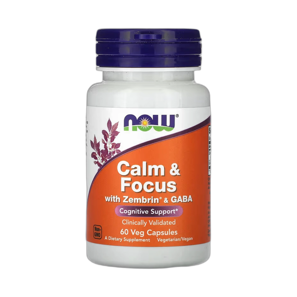 NOW Foods, Calm & Focus With Zembrin & GABA, 60 Veg Capsules