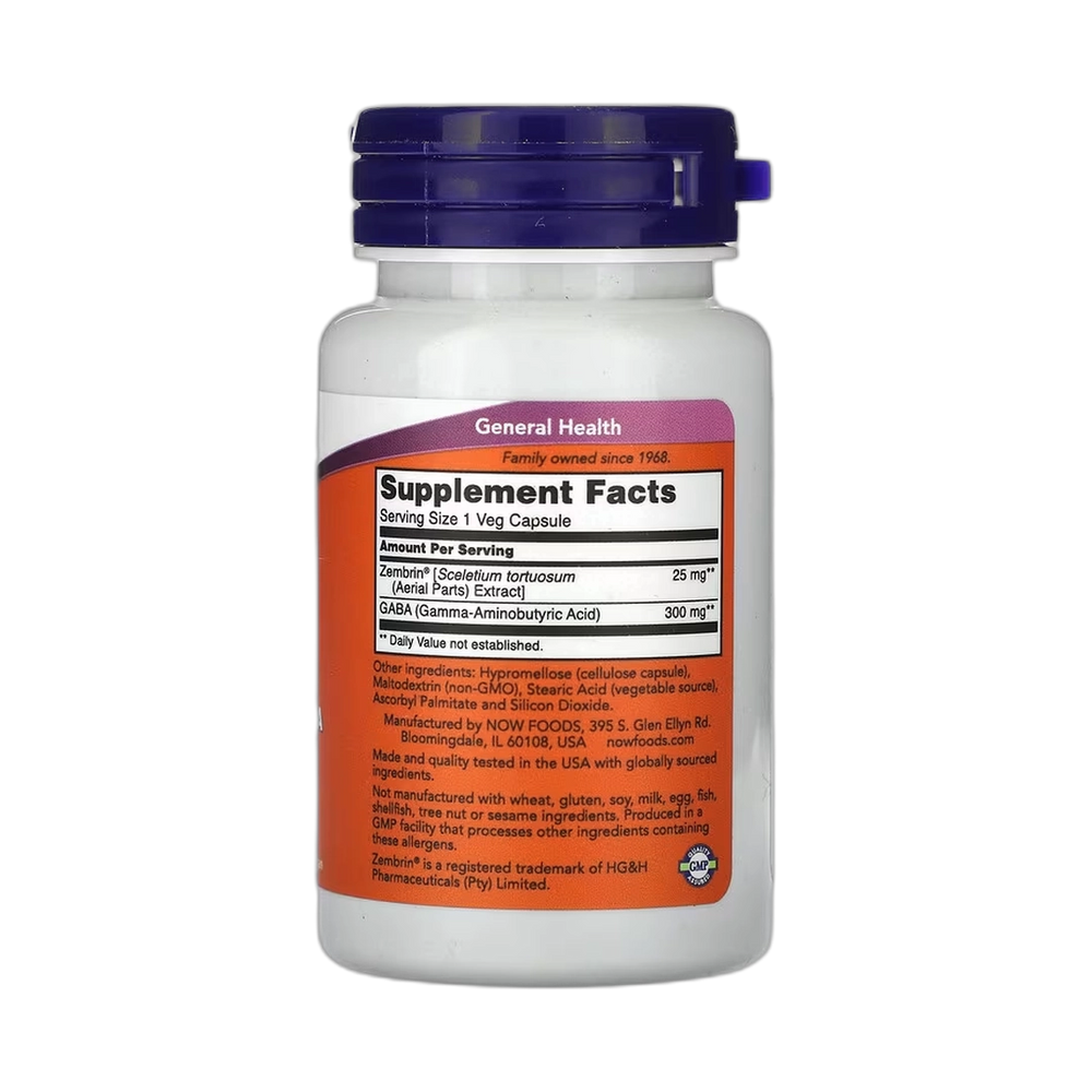 NOW Foods, Calm & Focus With Zembrin & GABA, 60 Veg Capsules