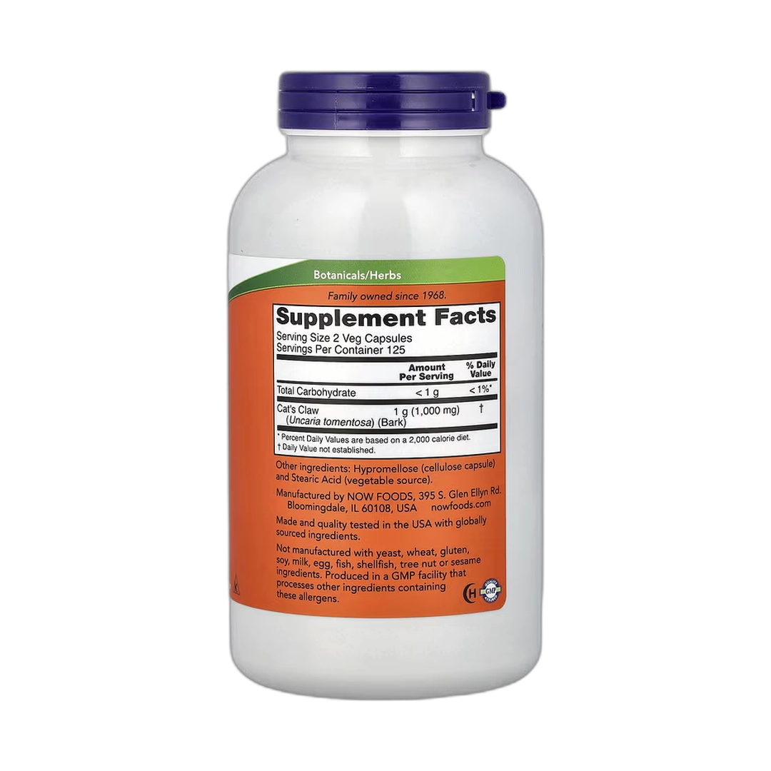 NOW Foods, Cat's Claw, 500 mg, 250 Veg Capsules