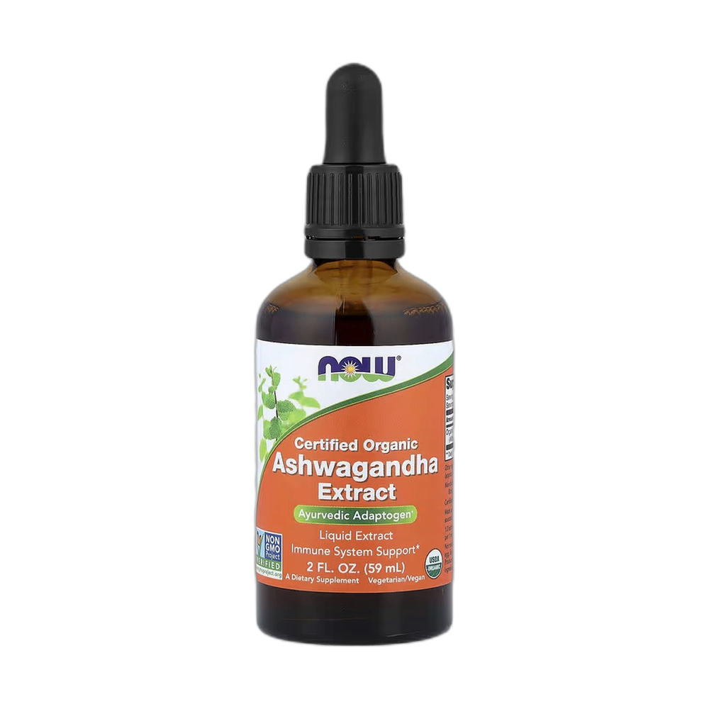 NOW Foods, Certified Organic Ashwagandha Extract, 2 fl oz, 59 ml