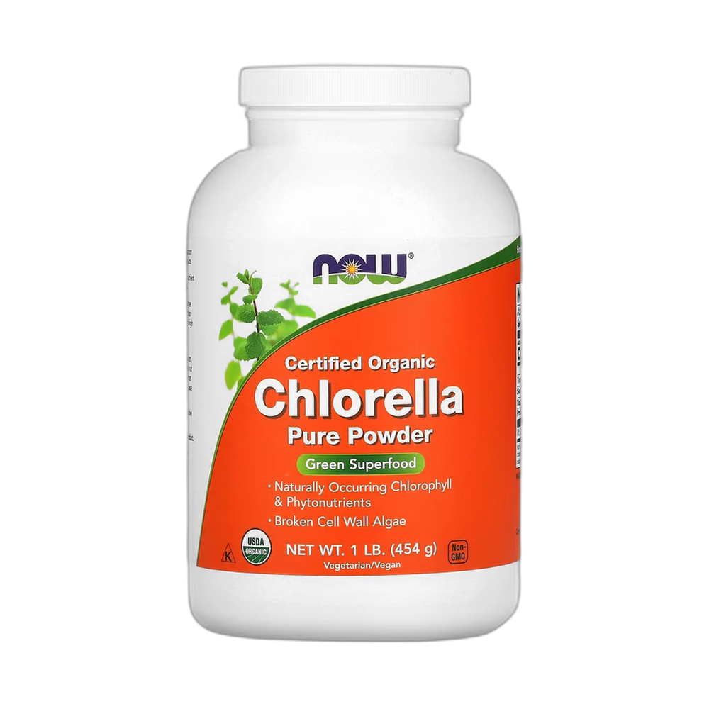 NOW Foods, Certified Organic Chlorella, Pure Powder, 1 lb, 454 g
