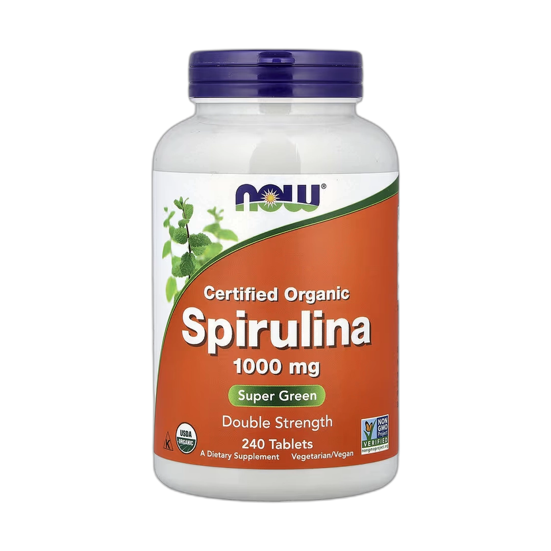 NOW Foods, Certified Organic Spirulina, 1,000 mg, 240 Tablets
