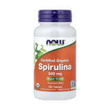 NOW Foods, Certified Organic Spirulina, 500 mg, 100 Tablets