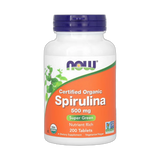 NOW Foods, Certified Organic Spirulina, 500 mg, 200 Tablets