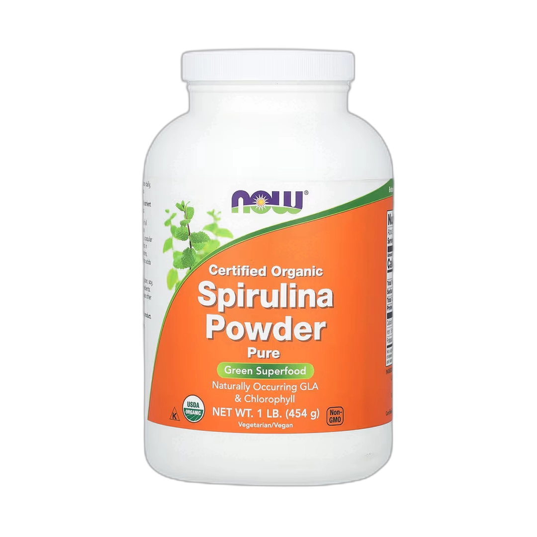 NOW Foods, Certified Organic Spirulina Powder, 1 lb, 454 g