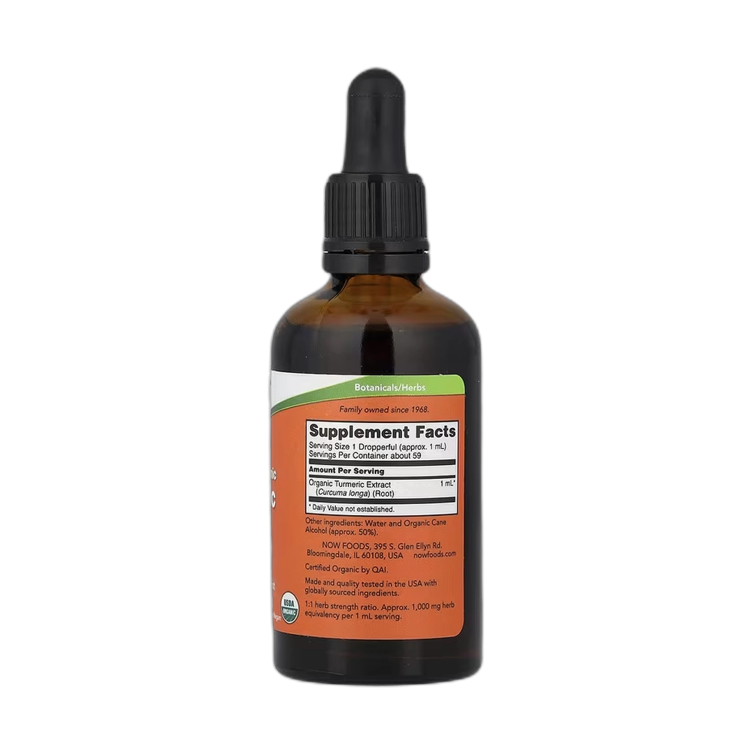NOW Foods, Certified Organic Turmeric Extract, 2 fl oz, 59 ml