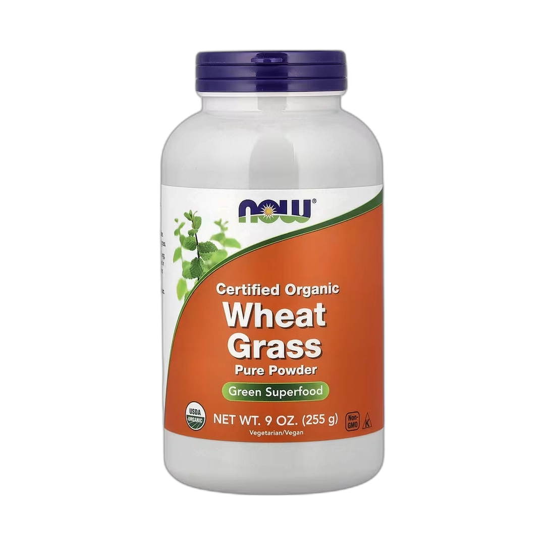 NOW Foods, Certified Organic Wheat Grass, Pure Powder, 9 oz, 255 g