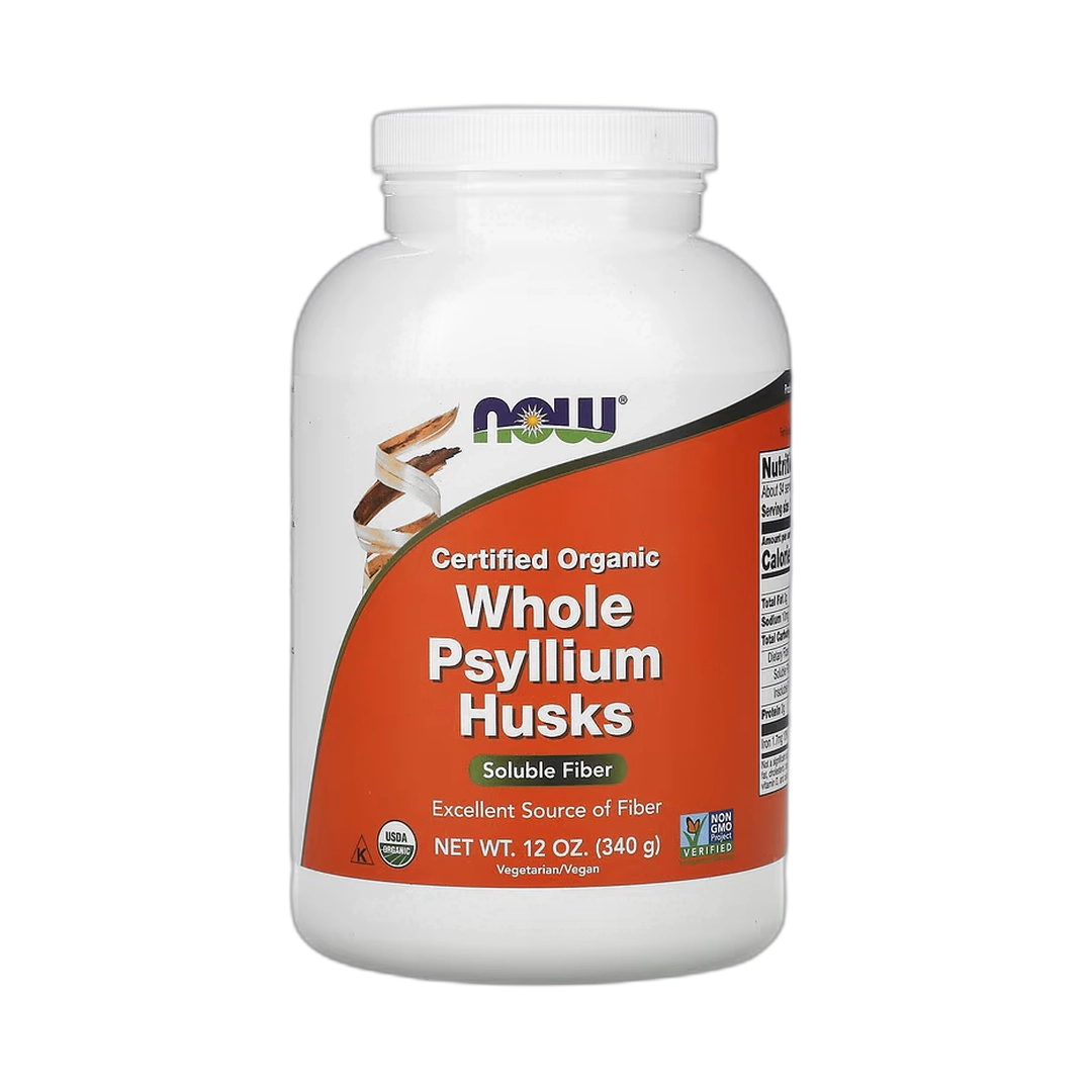 NOW Foods, Certified Organic Whole Psyllium Husks, 12 oz, 340 g