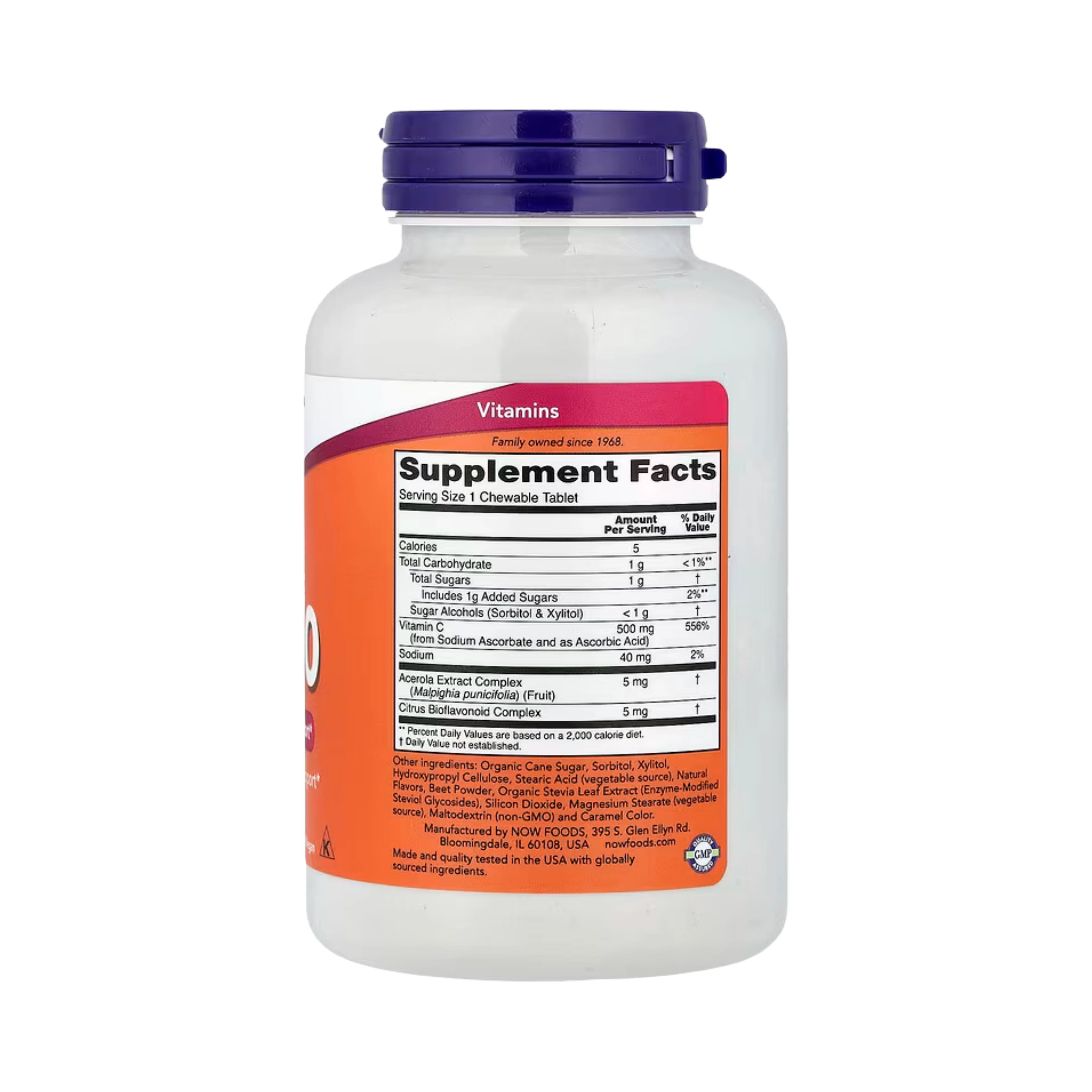 NOW Foods, Chewable C-500, Cherry, 100 Tablets