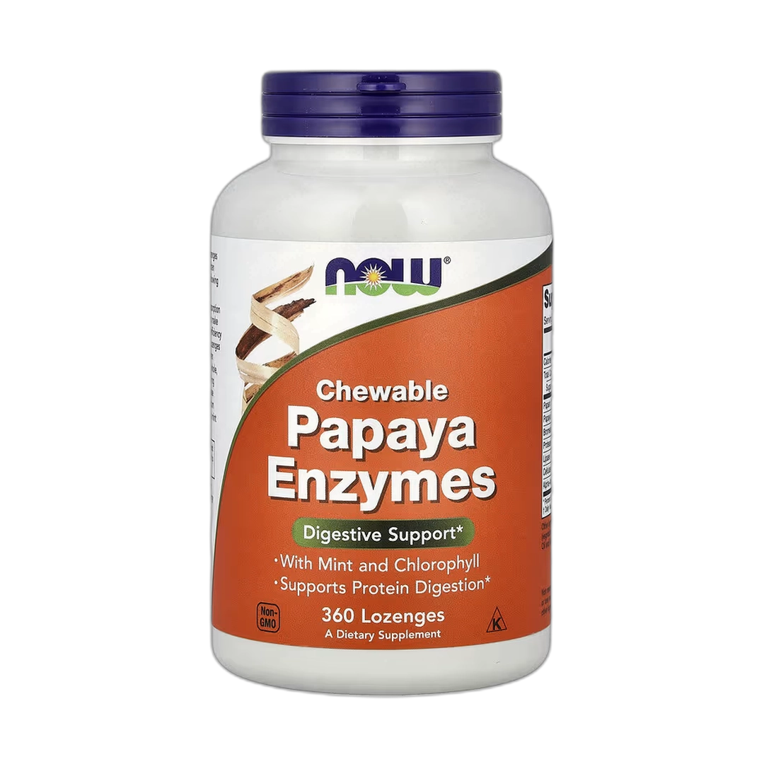 NOW Foods, Chewable Papaya Enzymes, 360 Lozenges