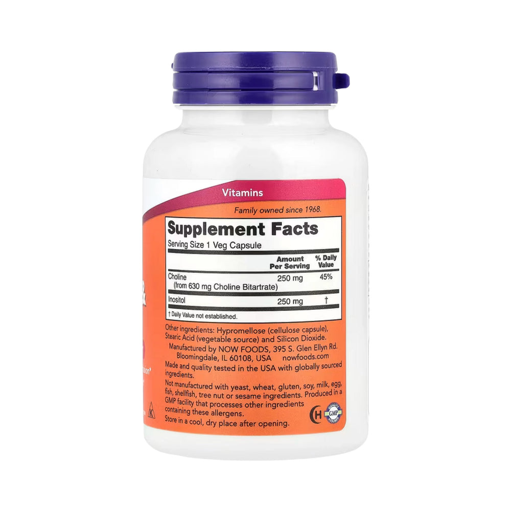 NOW Foods, Choline & Inositol, 100 Veg Capsules