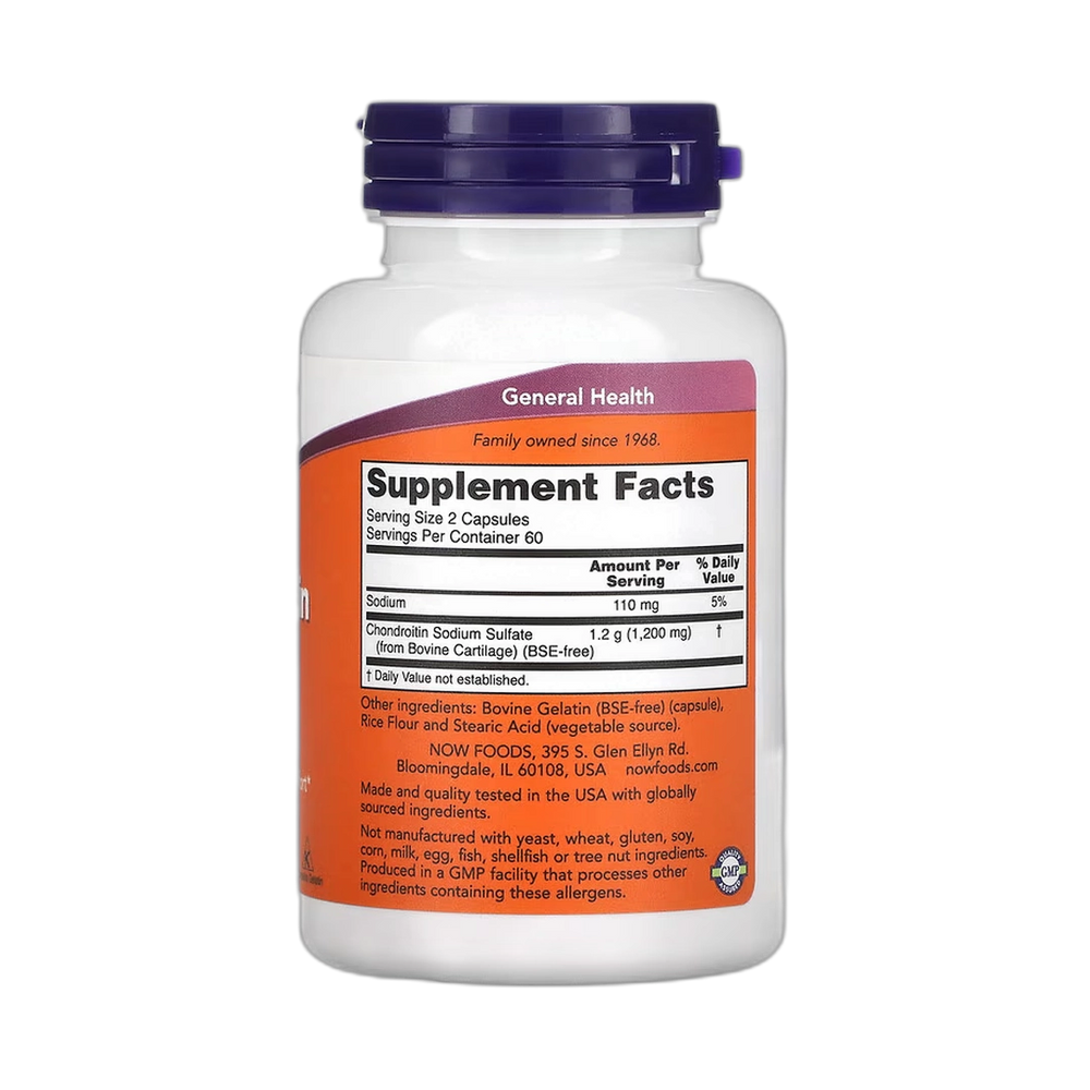 NOW Foods, Chondroitin Sulfate, 600 mg, 120 Capsules