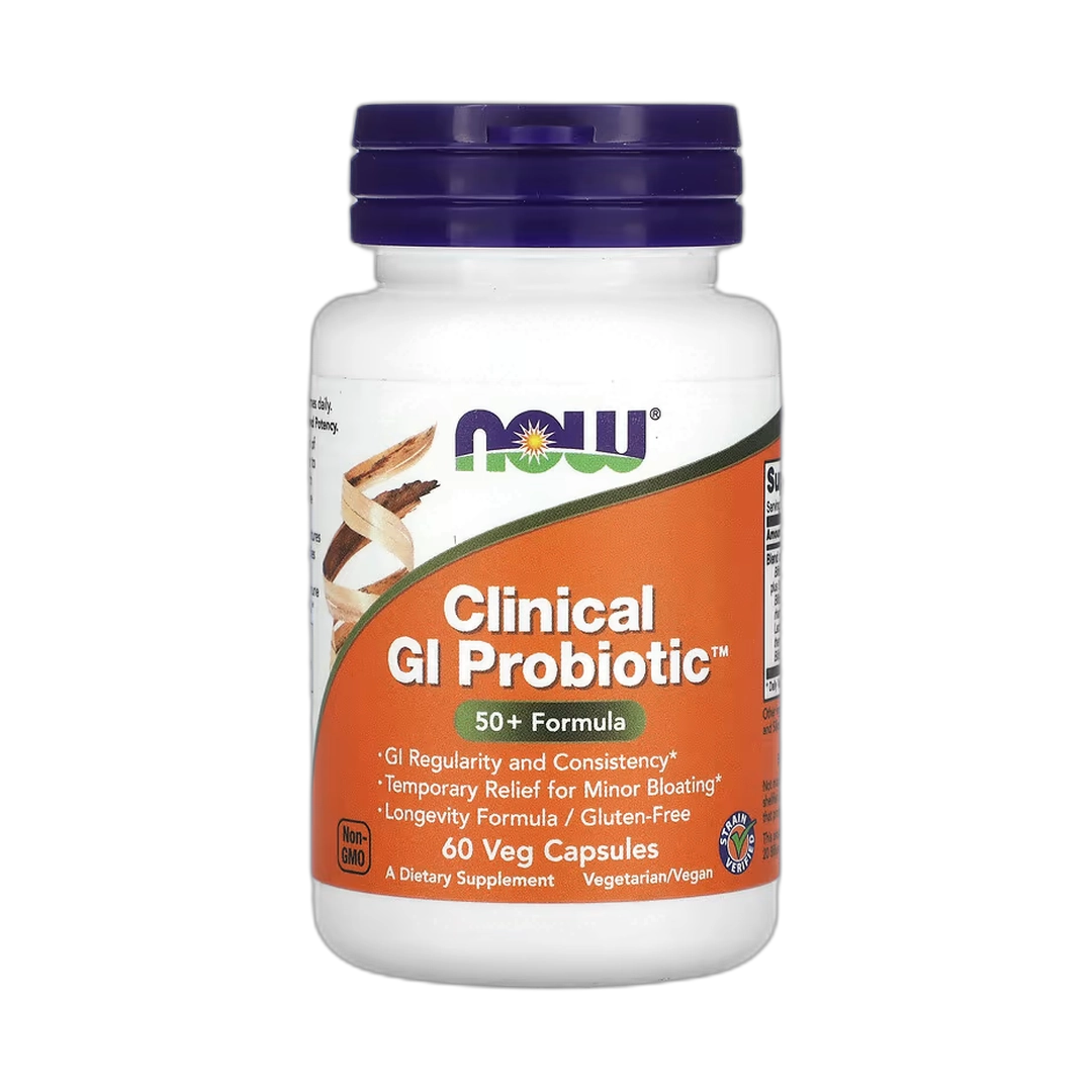 NOW Foods, Clinical GI Probiotic, 50+ Formula, 60 Veg Capsules