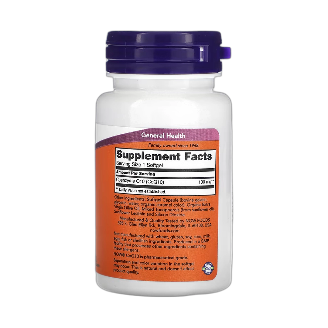 NOW Foods, CoQ10, 100 mg, 50 Softgels