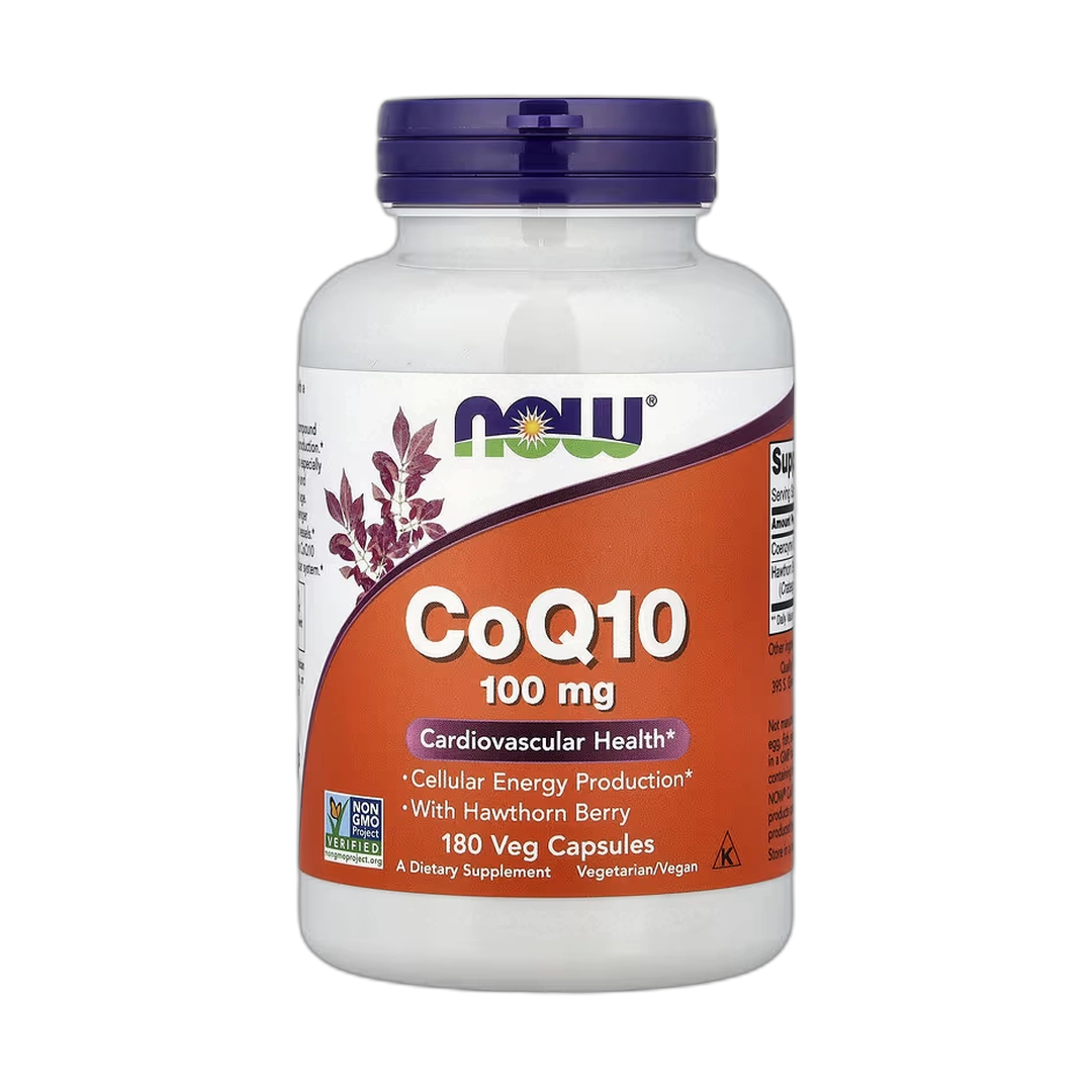 NOW Foods, CoQ10 With Hawthorn Berry, 180 Veg Capsules