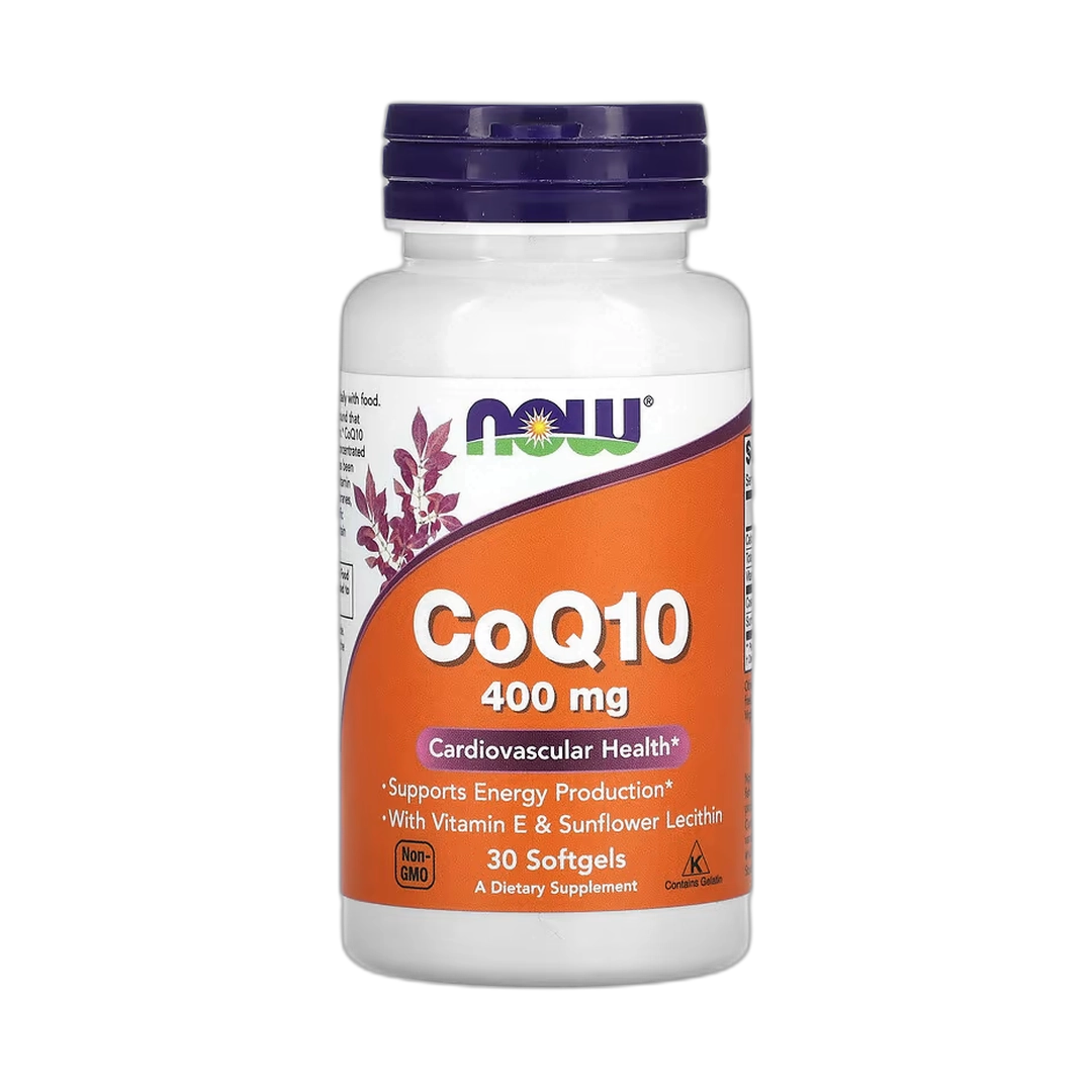 NOW Foods, CoQ10 With Vitamin E & Sunflower Lecithin, 30 Softgels