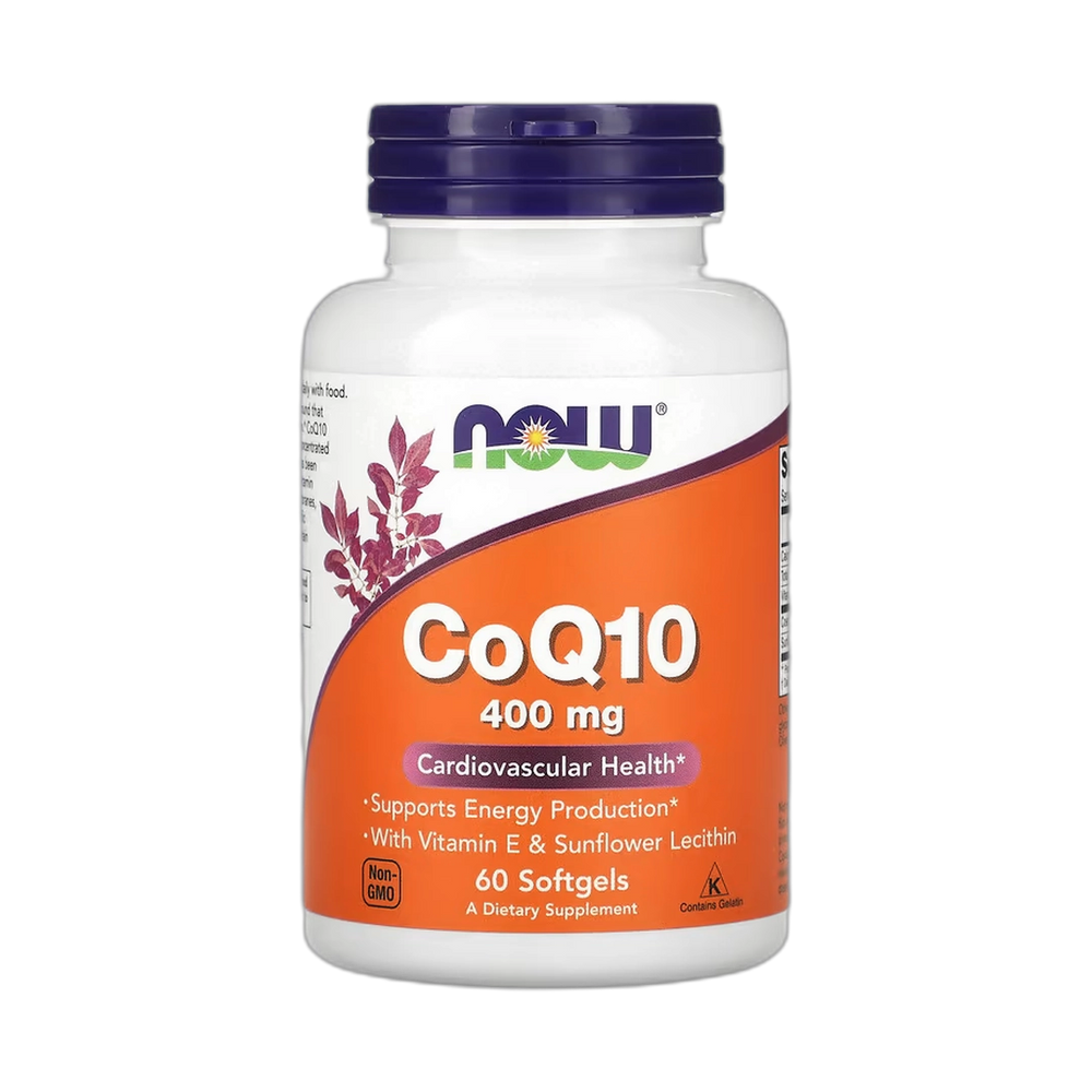 NOW Foods, CoQ10 With Vitamin E & Sunflower Lecithin, 60 Softgels