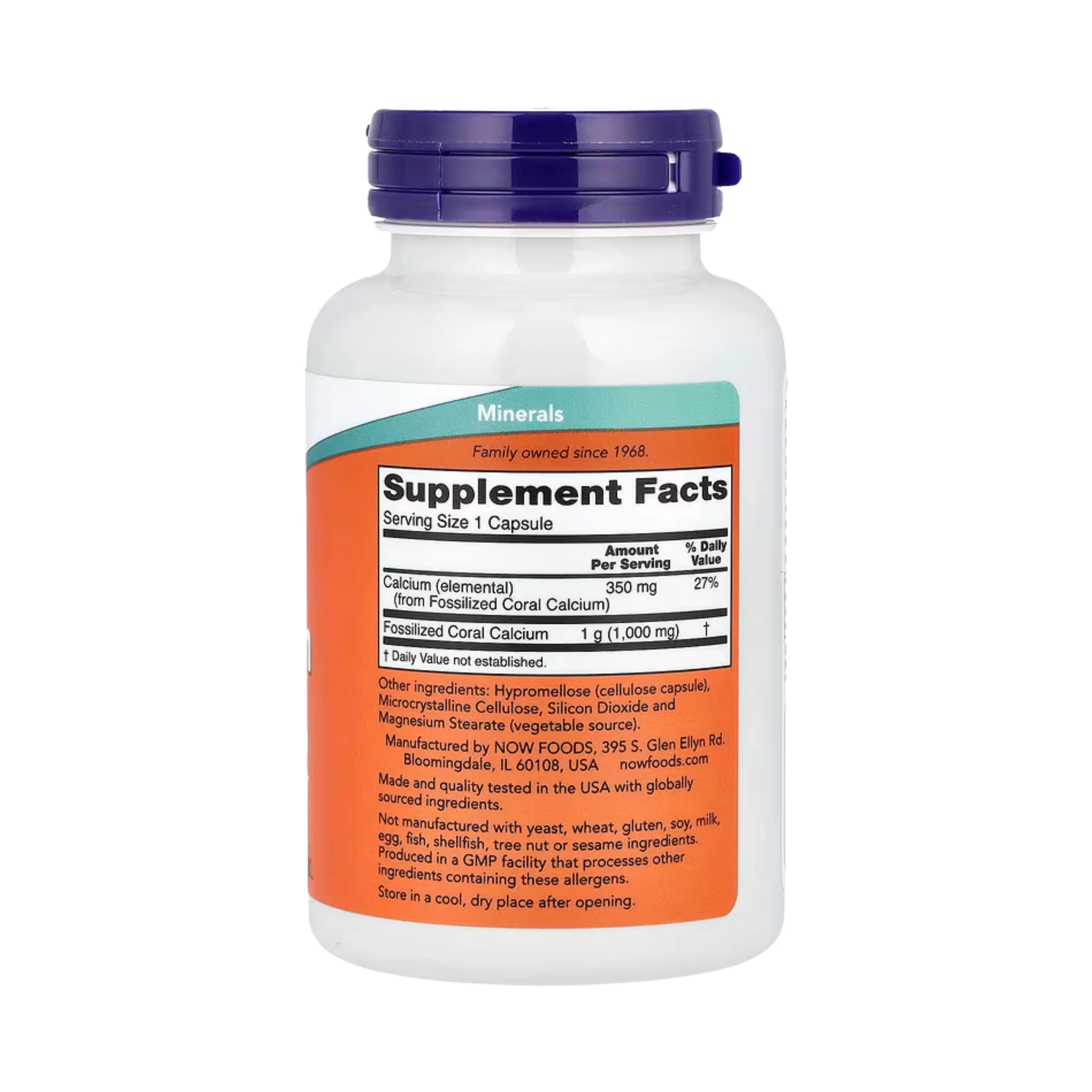 NOW Foods, Coral Calcium, 350 mg, 100 Capsules