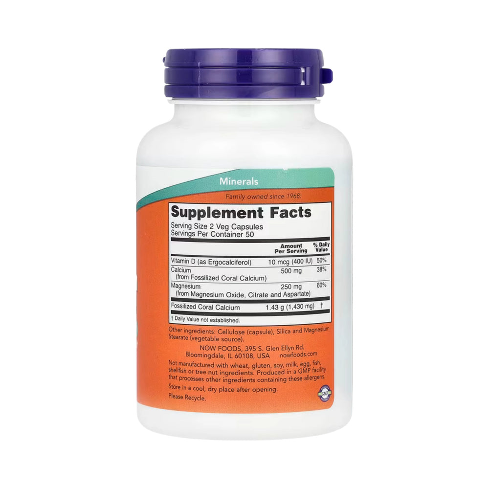 NOW Foods, Coral Calcium Plus, 100 Veg Capsules