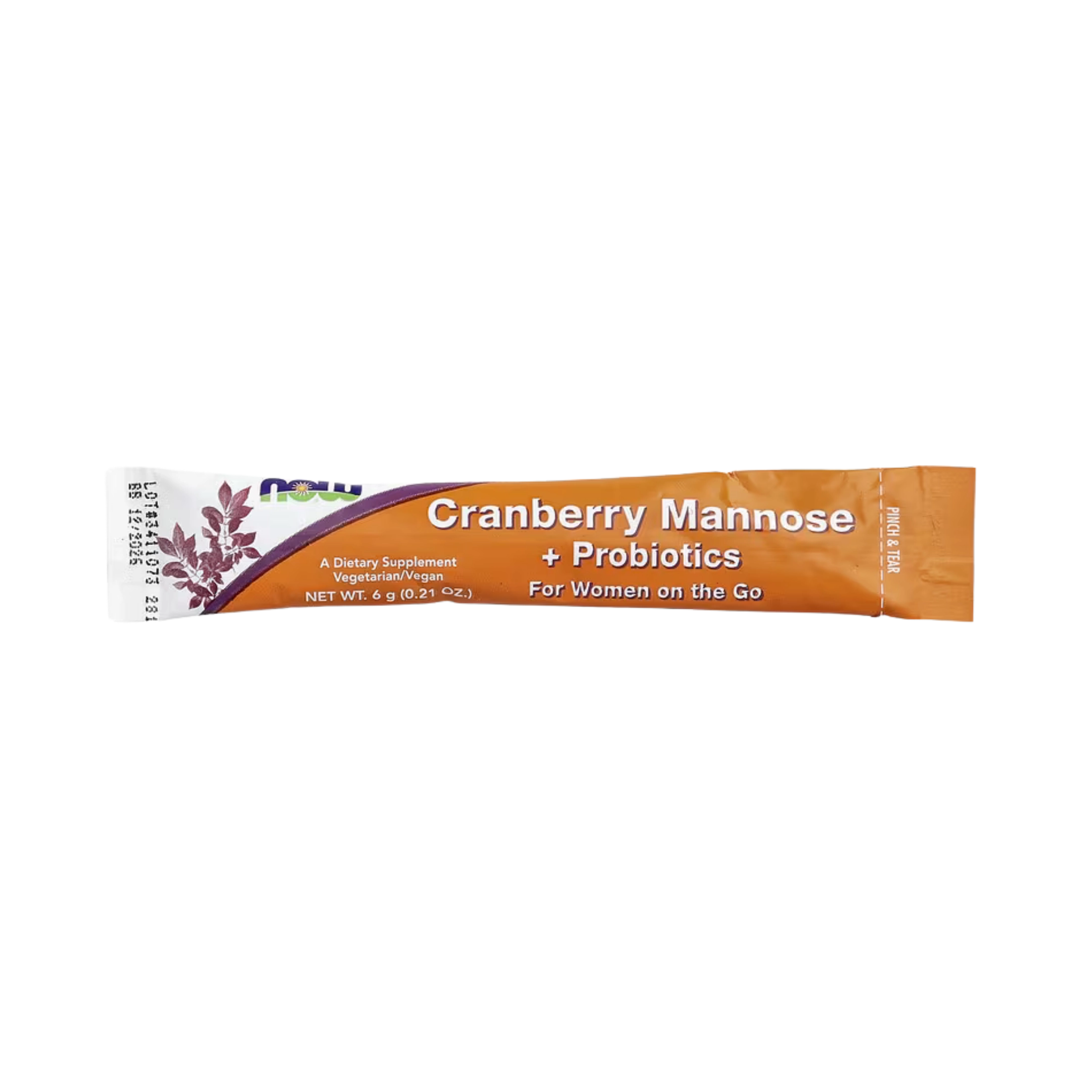 NOW Foods, Cranberry Mannose + Probiotics, For Women On The Go, 24 Packets, 0.21 oz (6 g) Each