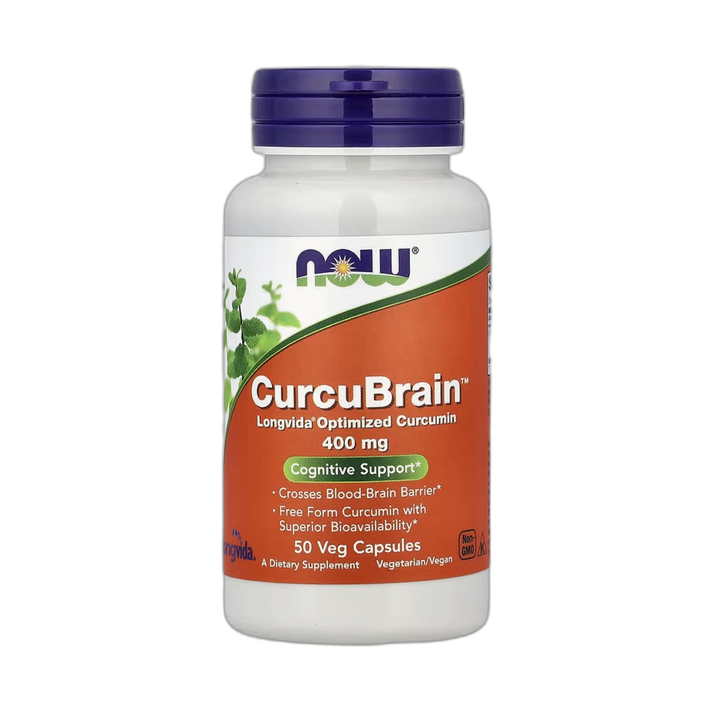 NOW Foods, CurcuBrain, 400 mg, 50 Veg Capsules