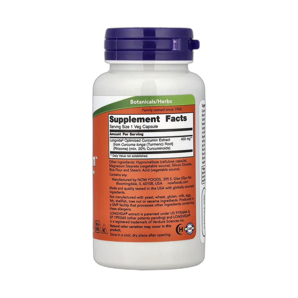 NOW Foods, CurcuBrain, 400 mg, 50 Veg Capsules