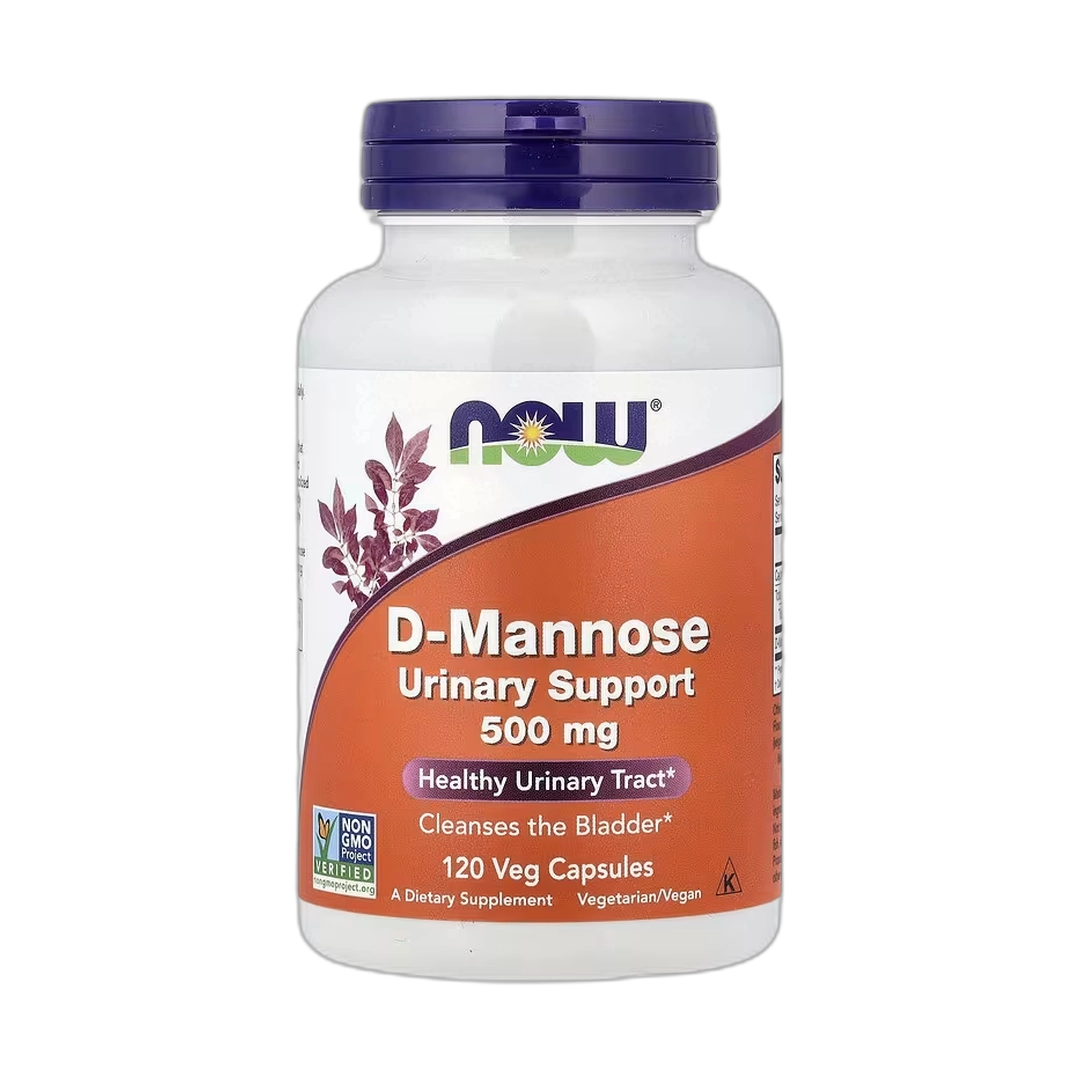 NOW Foods, D-Mannose, 500 mg, 120 Veg Capsules