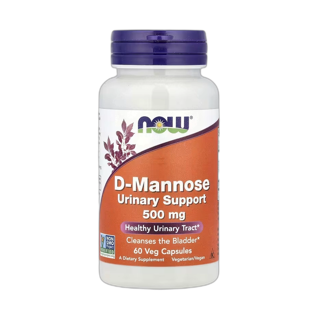 NOW Foods, D-Mannose, 500 mg, 60 Veg Capsules
