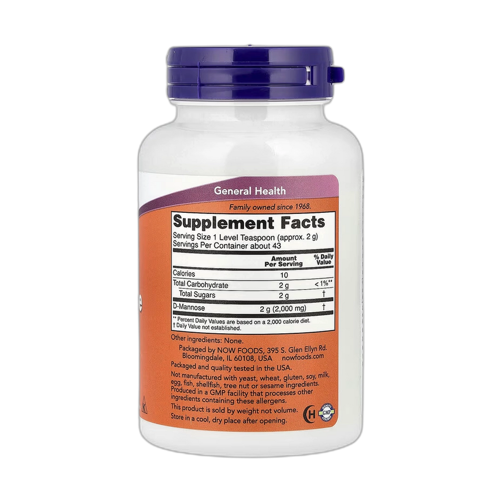 NOW Foods, D-Mannose Pure Powder, 3 oz, 85 g